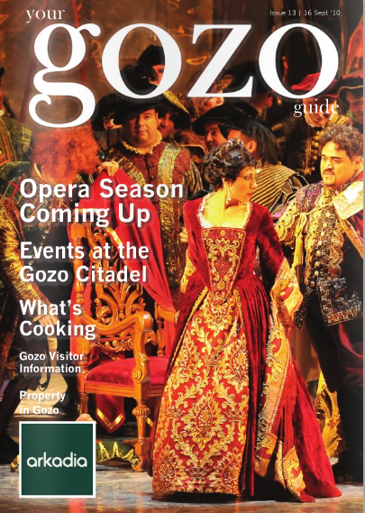 Teatru Astra's 2009 Rigoletto graces the latest edition of 'Your Gozo Guide'